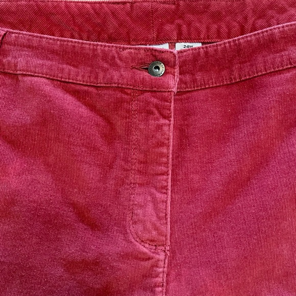 •Liz Claiborne• Corduroy Brick Red Straight Leg Jeans - Size 24W - Picture 4 of 7